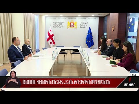 იუსტიციის მინისტრის შეხვედრა ჰააგის პროკურორის მოადგილესთან